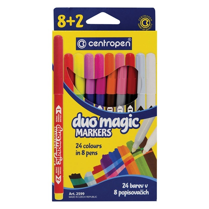 

Centropen меняющие цвет Duo Magic, 10 шт, 24 цветов, картон, Разноцветный