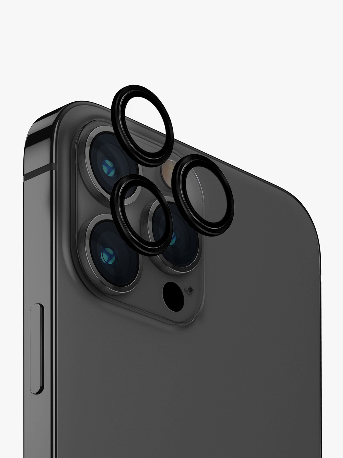 Защитное стекло Uniq для камеры iPhone 15 Pro Max Optix Aluminium Black
