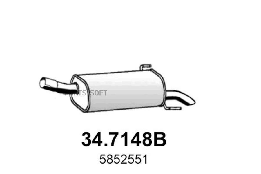 

Глушитель Основной ASSO арт. 34.7148B