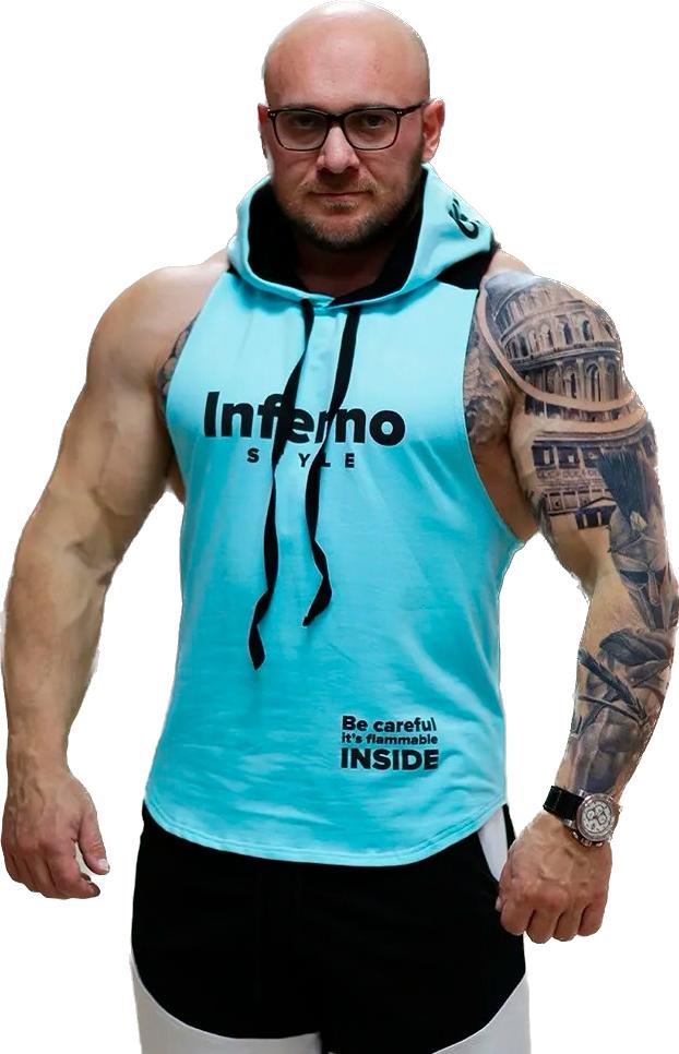 

Майка мужская INFERNO style М-005-000 бирюзовая XL, Бирюзовый, М-005-000