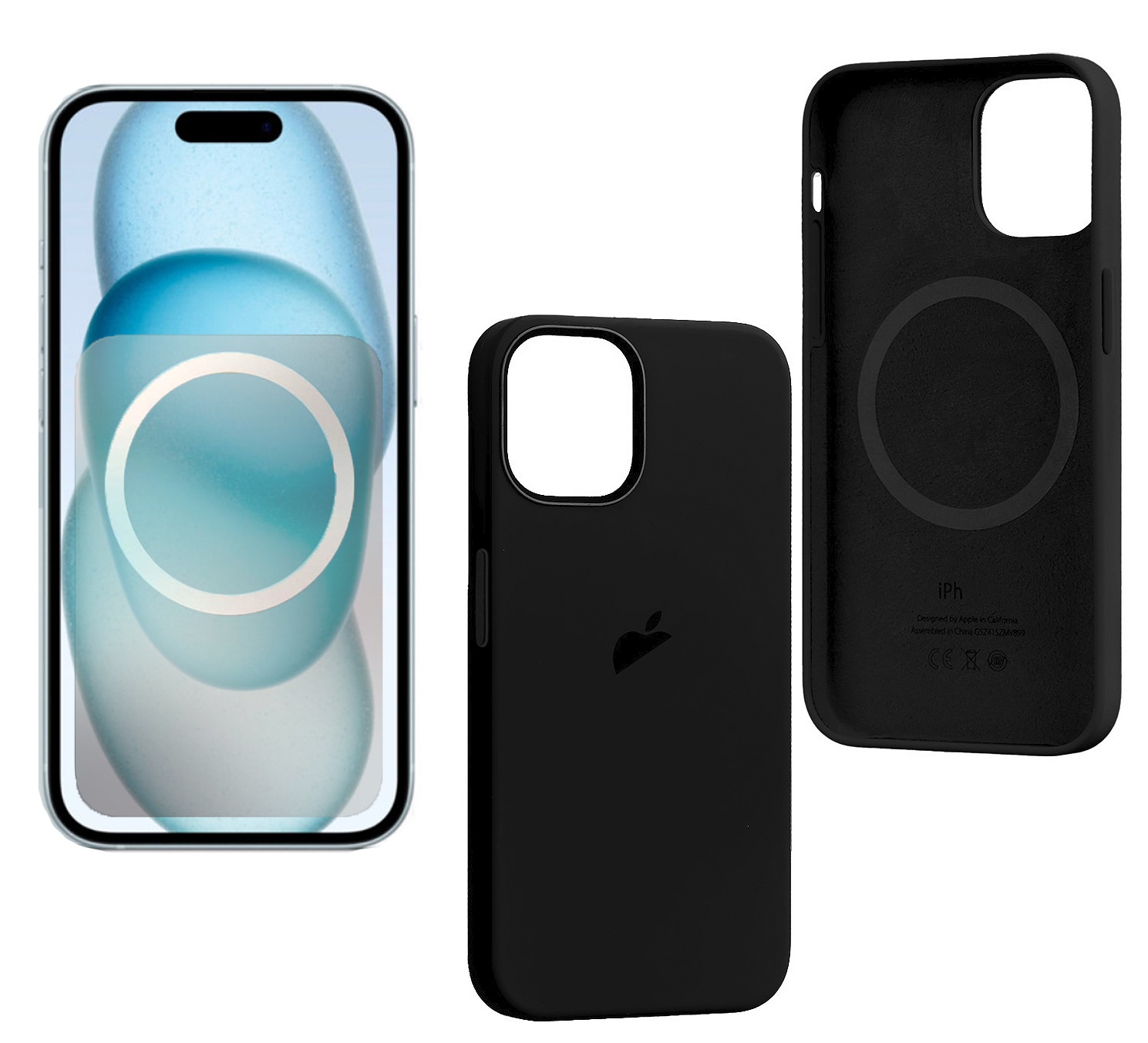 

Чехол для iPhone 15 Plus Leather Case c LOGO Black (IS004981), Черный, Чехол для iPhone 15 Plus Leather Case c LOGO Black (IS004981)