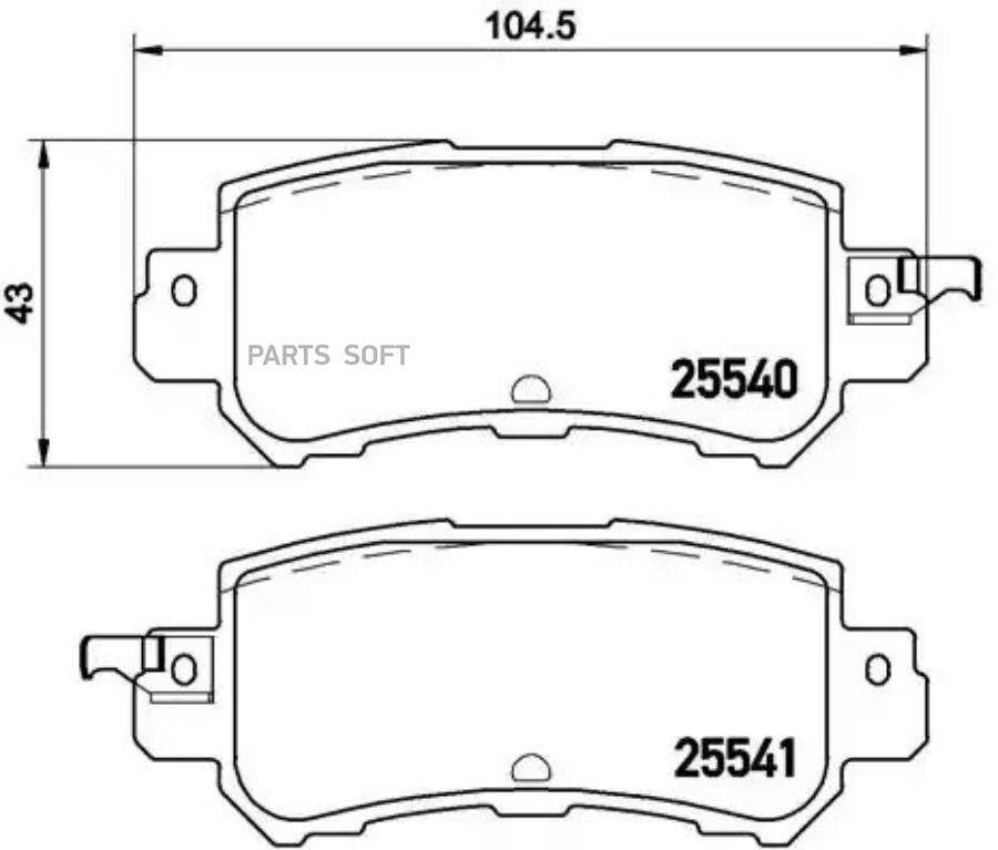 

Тормозные колодки brembo задние дисковые для Mazda CX-5 P49047