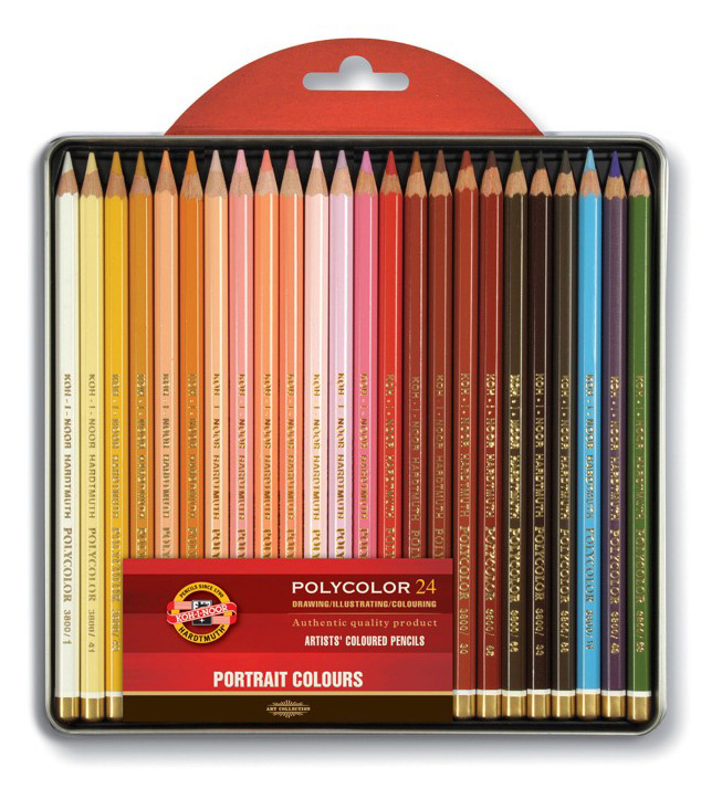 

Карандаши цв. Koh-I-Noor Polycolor Portrait 3824 3824024014PL шестигран. цветной корпус 24