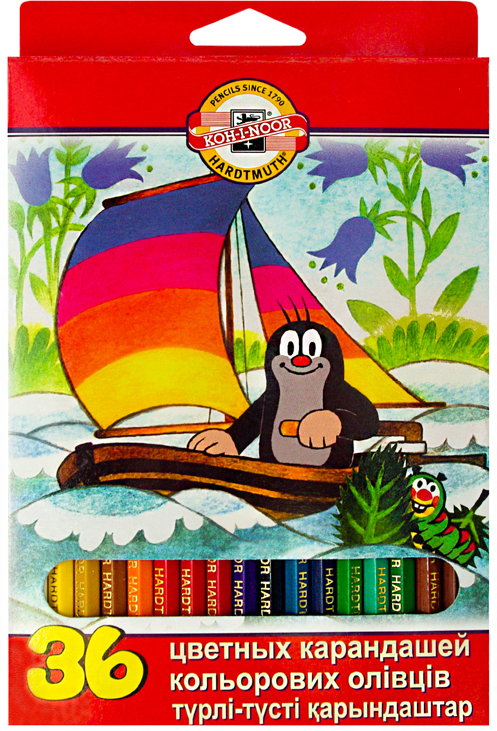 

Карандаши цв. Koh-I-Noor Mole 3655 3655036026KSRV 36цв. коробка/европод., Разноцветные
