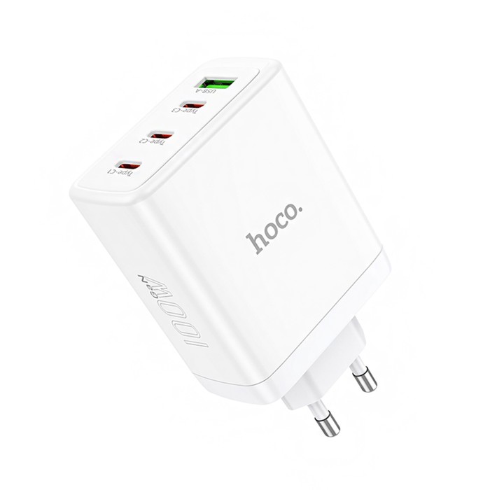 

Сетевое зарядное устройство Hoco N31, 3 Type-C, 1 USB, белое, N31