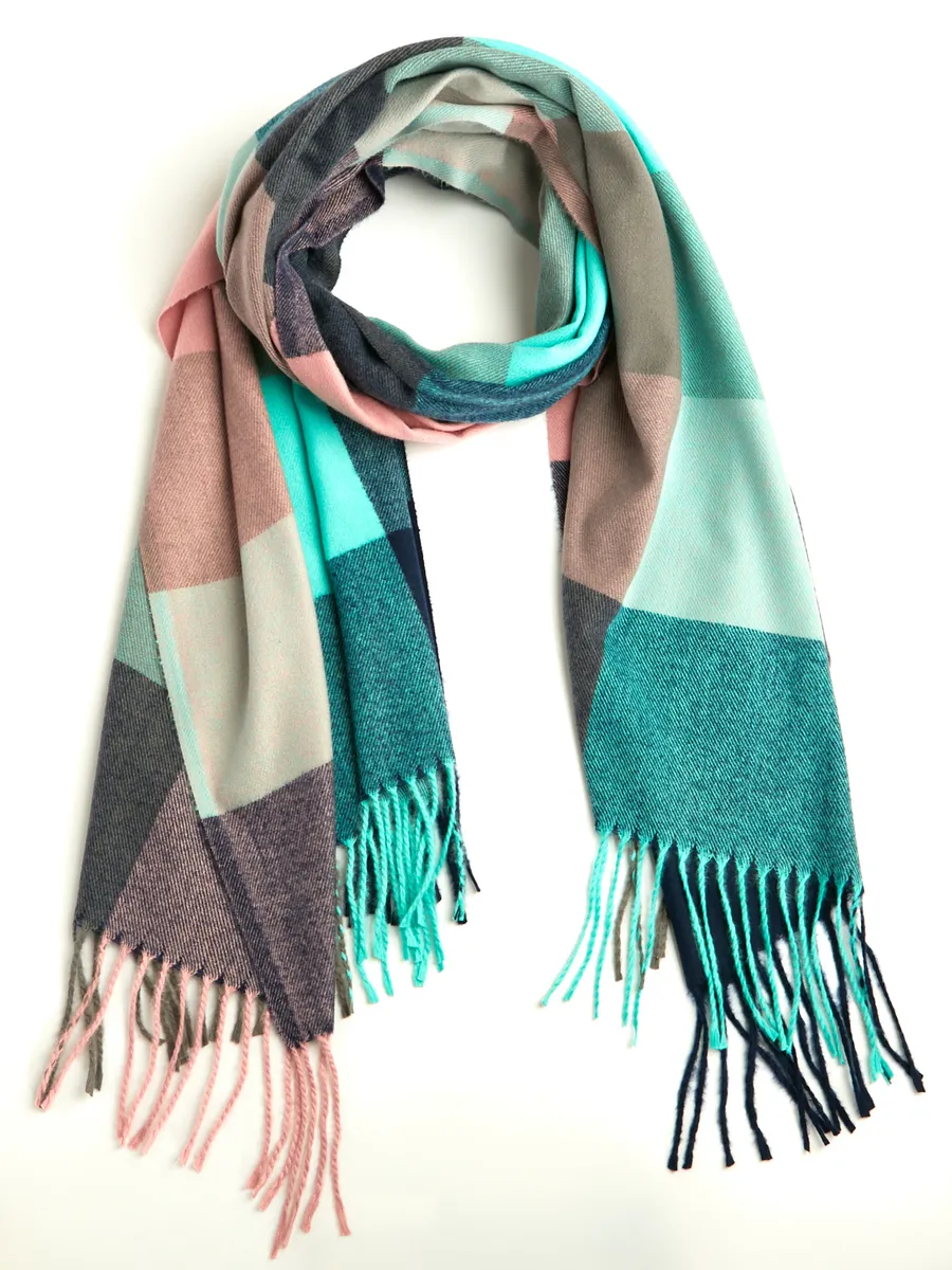 

Палантин женский Cashmere 1102 бирюзовый/синий, 1102