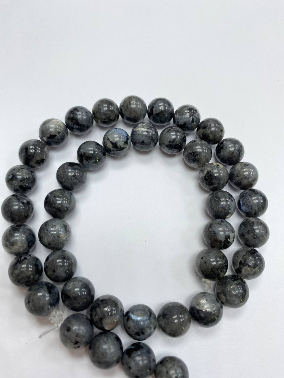 

Бусины из лабрадора шарик 8 мм, 39см, 45 бусин,beads45, Серый, beads45
