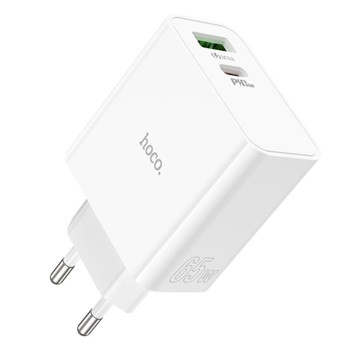 

Сетевое зарядное устройство Hoco C113A, 1 Type-C, 1 USB, белое, C113A