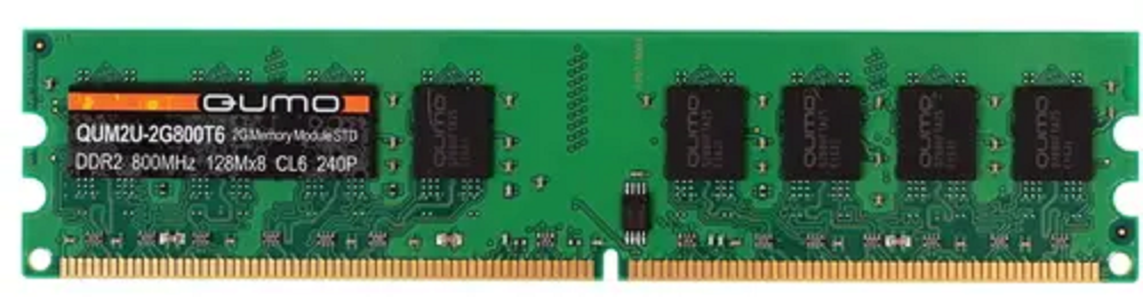 Оперативная память QUMO (QUM2U-2G800T5), DDR2 1x2Gb, 800MHz