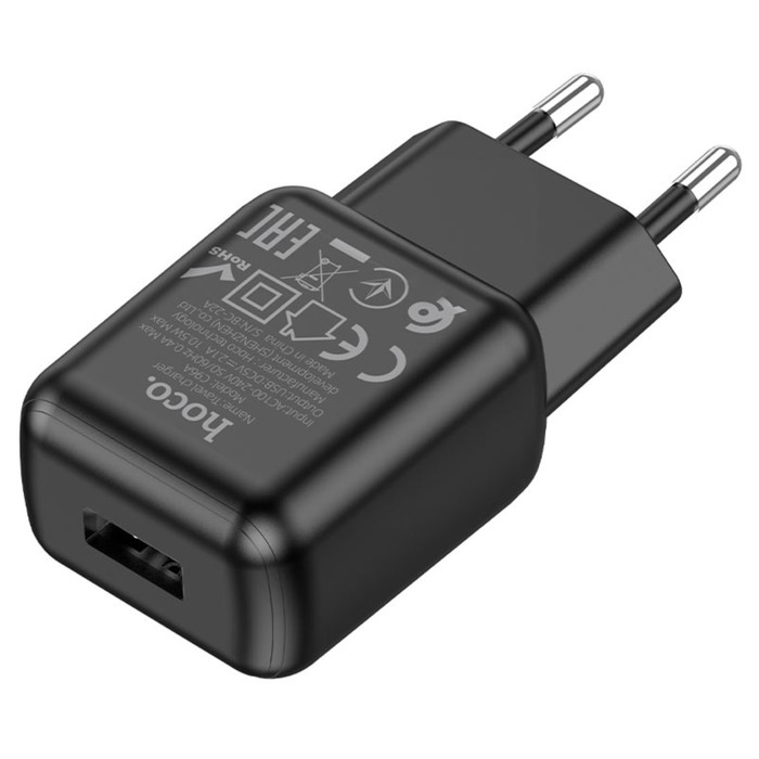 

Сетевое зарядное устройство Hoco C96A, 1 USB, чёрное, C96A