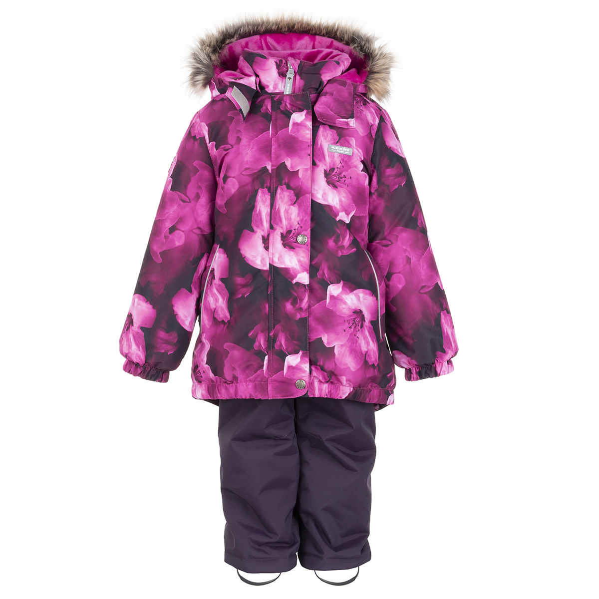 

Комплект Kerry для девочек RIMONA K21420C-2600, Размер 104, Цвет 2600-малиновый с цветами, RIMONA