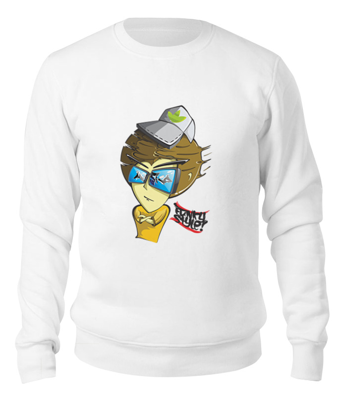

Свитшот Printio Funky man белый 2XL, Funky man