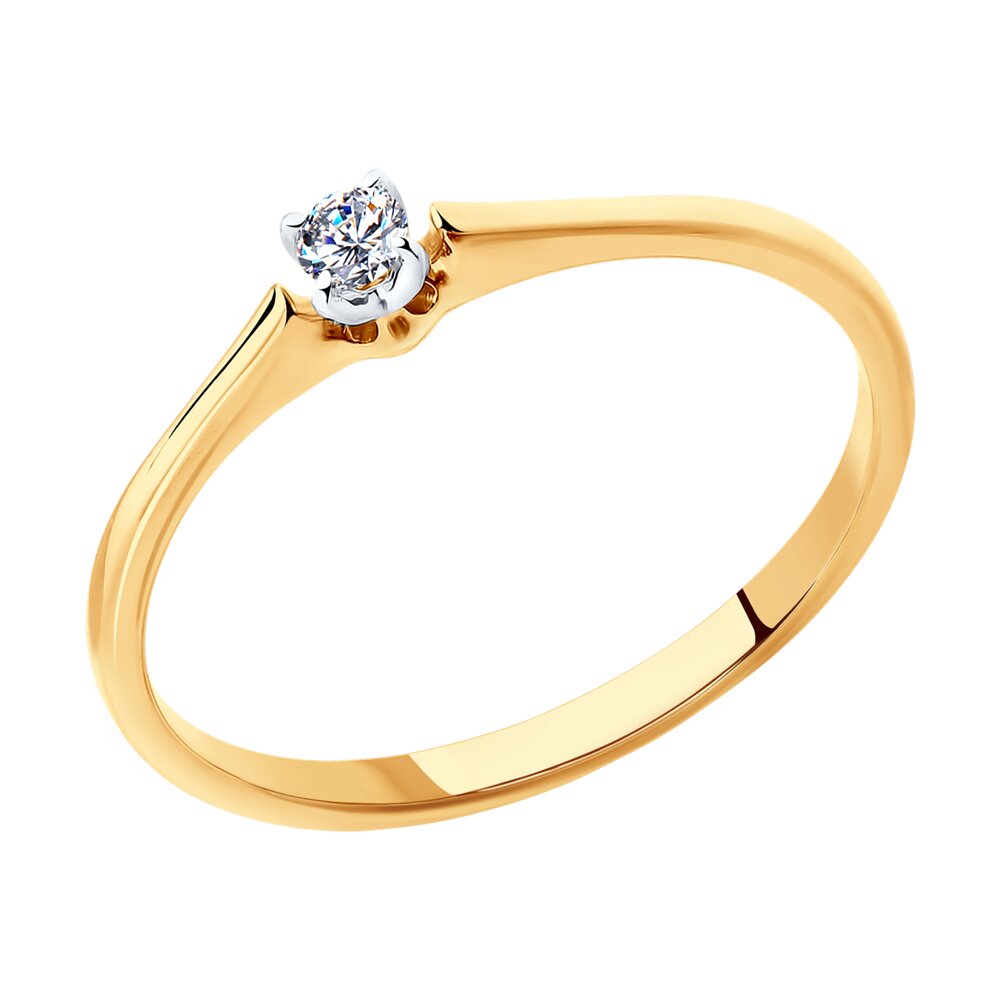 

Кольцо из золота р. 16,5 SOKOLOV Diamonds 1011354, бриллиант, 1011354