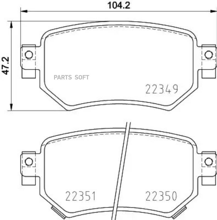 

Тормозные колодки brembo задние дисковые P49059