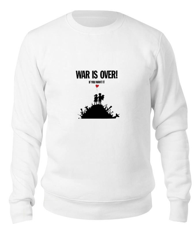 

Свитшот Printio War is over белый 2XL, War is over