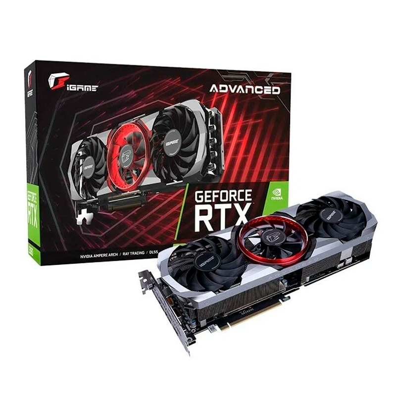 Видеокарта Colorful NVIDIA GeForce RTX 3080 10Gb (RTX 3080 Advanced OC 10G LHR-V)