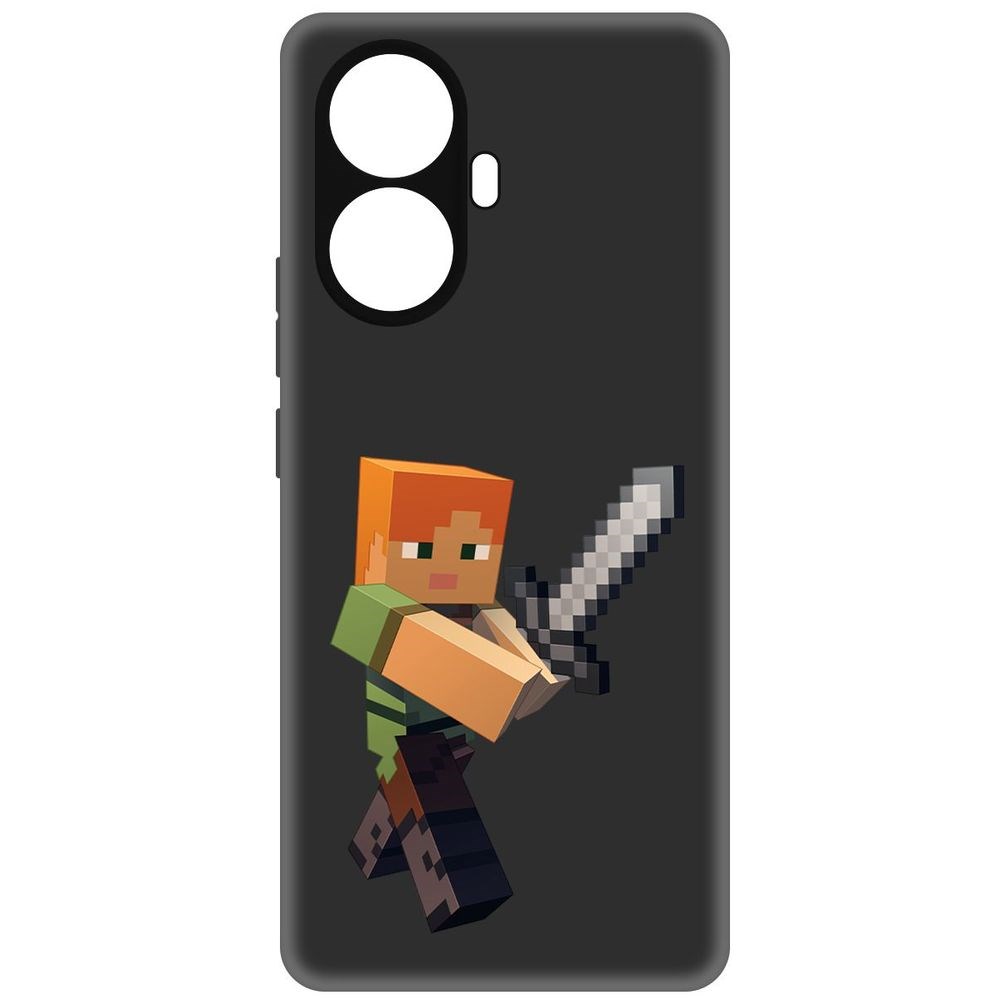 

Чехол-накладка Софт Minecraft-Алекс для Realme 10 Pro+, Черный