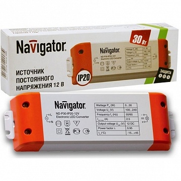 

Драйвер 71 461 NP30-IP20-12V | код. 71461 | Navigator ( 1шт. )