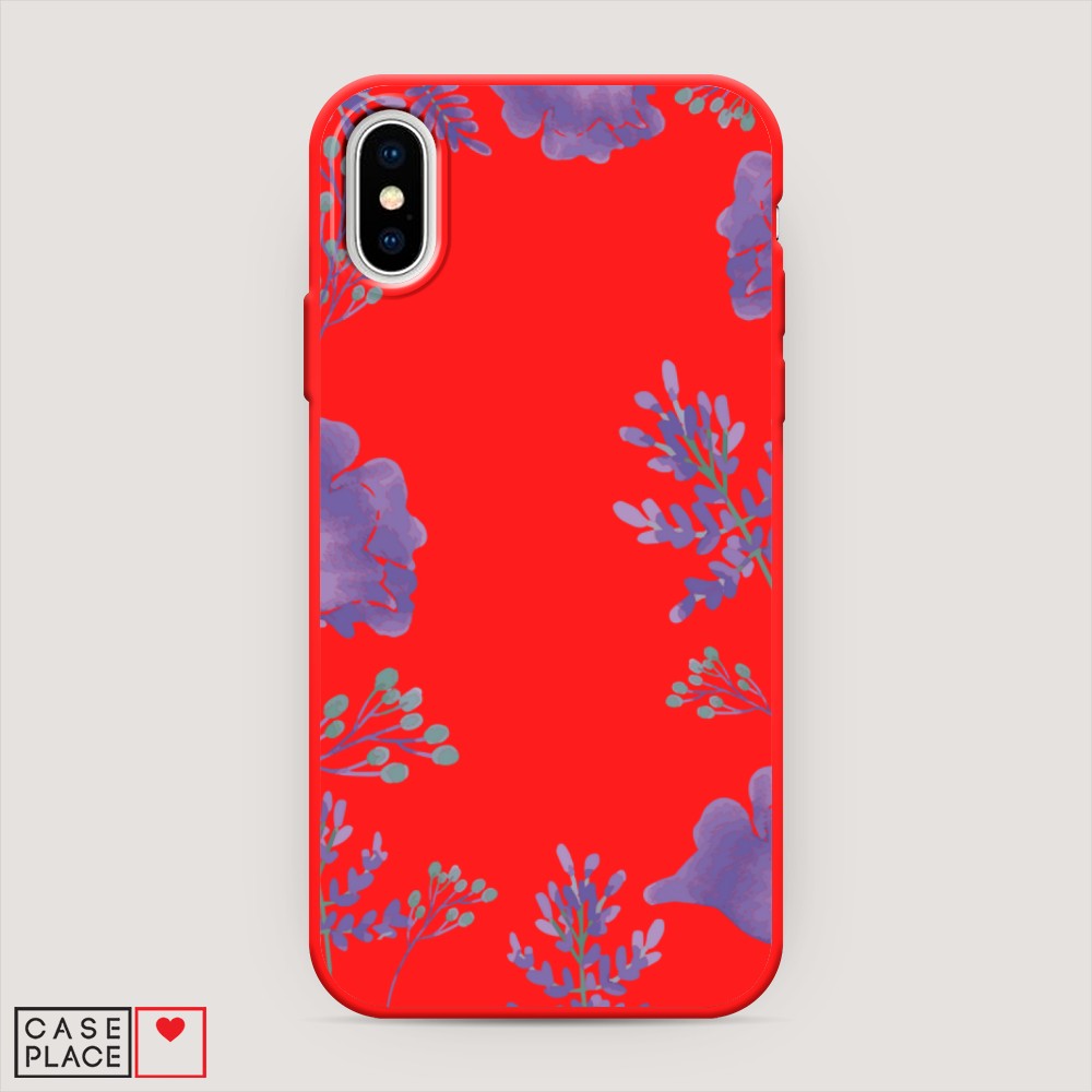 

Чехол Awog на Apple iPhone XS (10S) / Айфон XS (10S) "Сиреневая цветочная рамка", Разноцветный, 11853-1