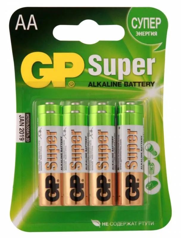 

Батарея GP Super Alkaline 15A LR6 AA (8шт)