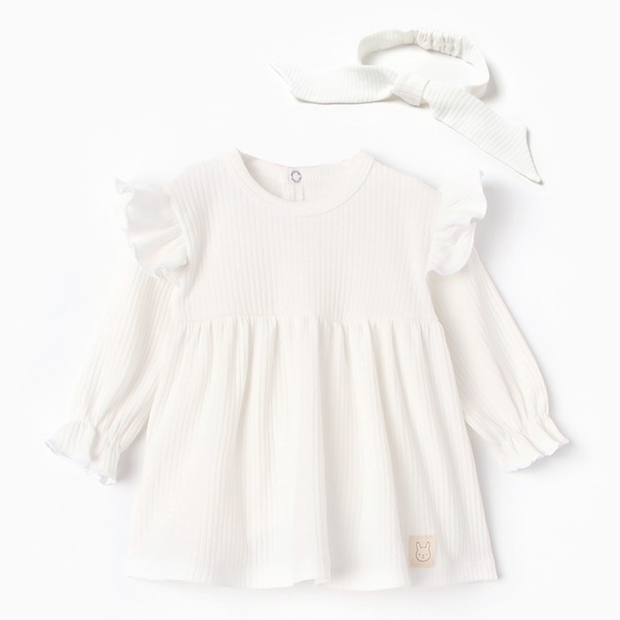 

Платье детское Крошка Я Basic Line, белый, 74
