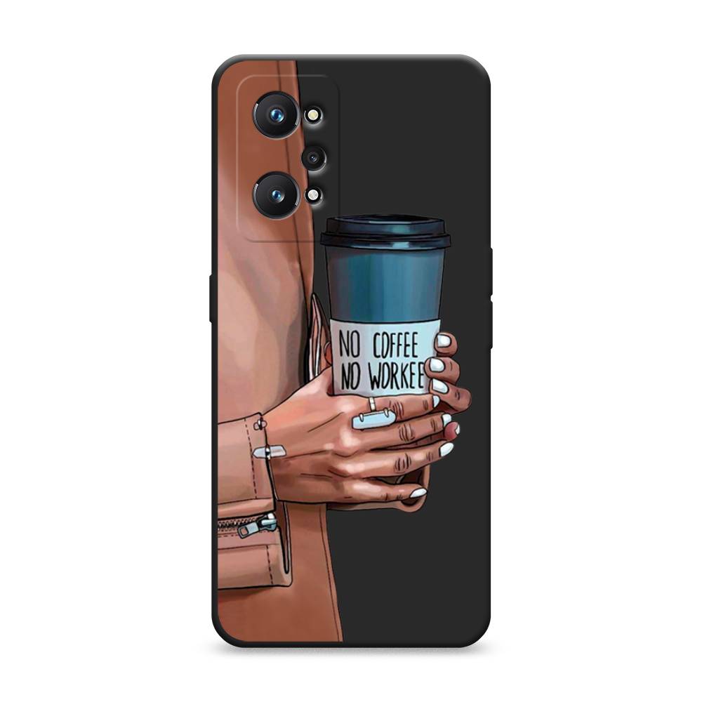 фото Матовый силиконовый чехол "no coffee" на realme gt neo 2 awog