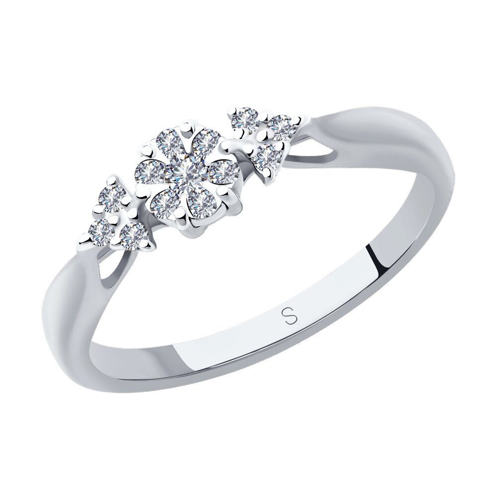 

Кольцо из золота р. 18 SOKOLOV Diamonds 1011482, бриллиант, 1011482
