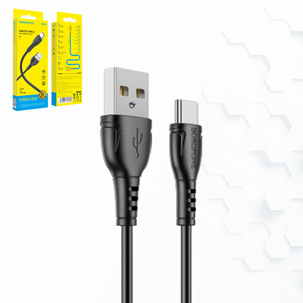 Кабель USB - Type-C Borofone BX51 1 м черный