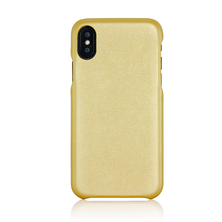 Чехол-накладка G-Case Slim Premium для Apple iPhone X / XS, Искусственная кожа, Золотистый