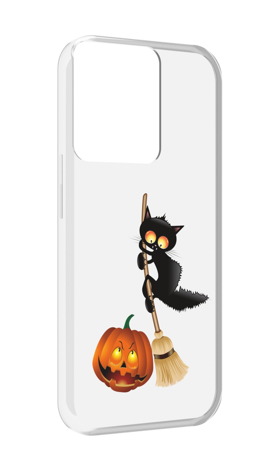 

Чехол MyPads хэлуинский котик для OPPO Reno 8, Прозрачный, Tocco