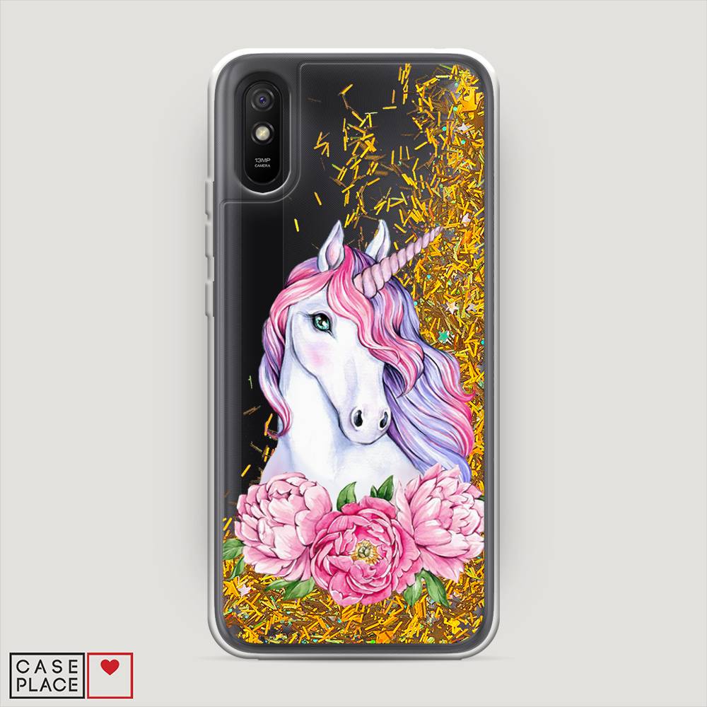 

Чехол Awog на Xiaomi Redmi 9A "Единорог с пионами", Разноцветный, 38990-1