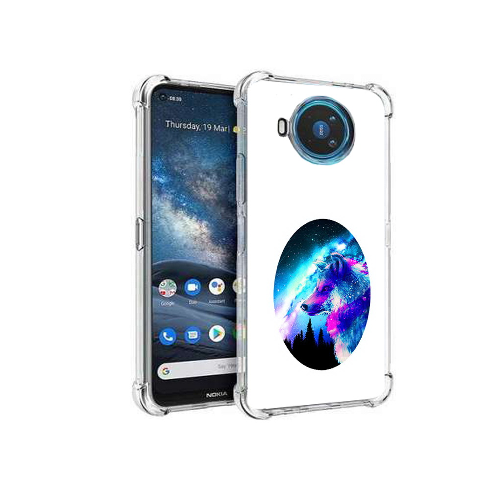 

Чехол MyPads Tocco для Nokia X100 голубой волк (PT227057.109.293), Прозрачный, Tocco