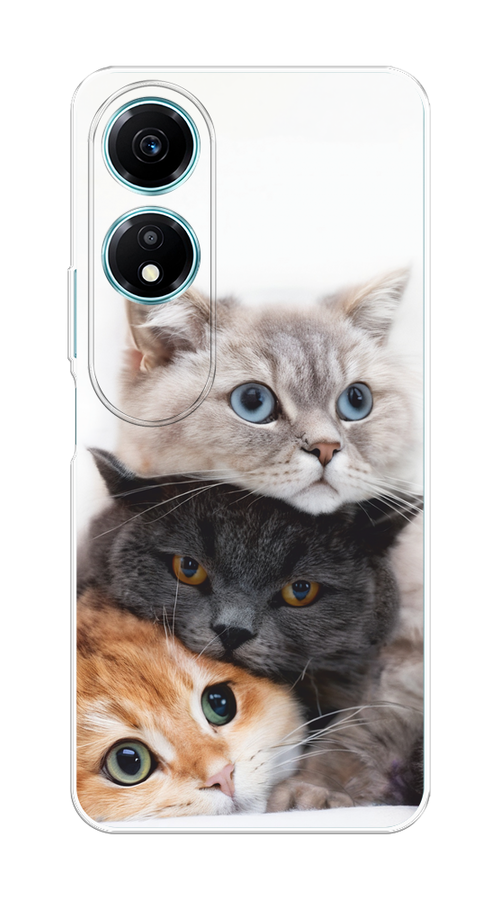 

Чехол на Honor X5 Plus "Пушистые мордашки", Серый;черный;оранжевый, 6121950-1