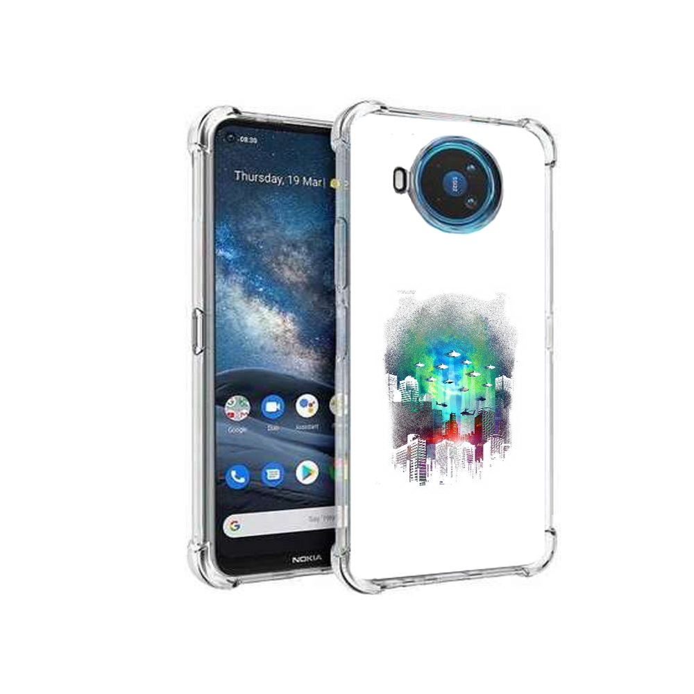 

Чехол MyPads Tocco для Nokia X100 город в свечении (PT227057.109.296), Прозрачный, Tocco