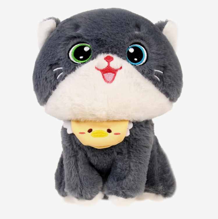

Мягкая игрушка Кот, размер 21 см, цвет серый