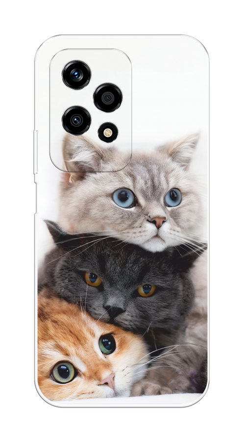 

Чехол на Honor 200 Lite "Пушистые мордашки", Серый;черный;оранжевый, 6124650-1
