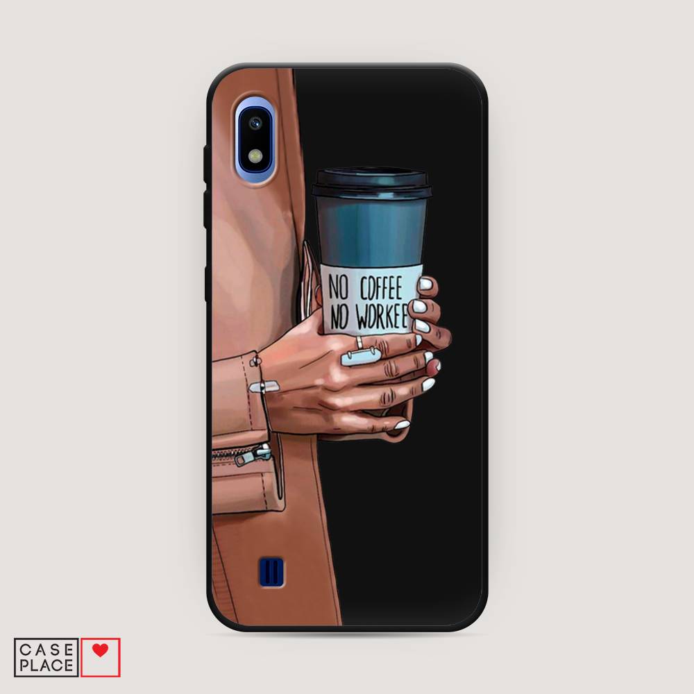 фото Матовый силиконовый чехол "no coffee" на samsung galaxy a10 awog