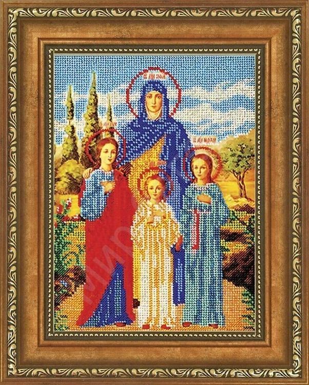 

Рама для иконы с оргстеклом «Вера, Надежда, Любовь. Радуга бисера»