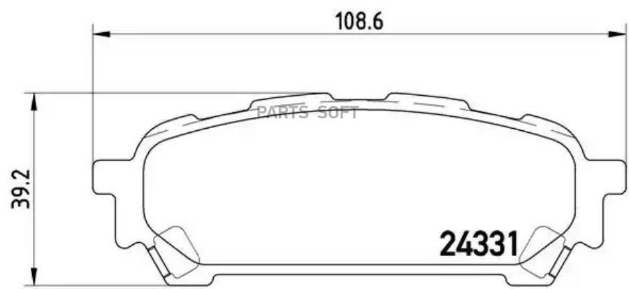 

Колодки тормозные дисковые задн SUBARU: IMPREZA седан (GD, GG) 00-, IMPREZA универсал (GD,