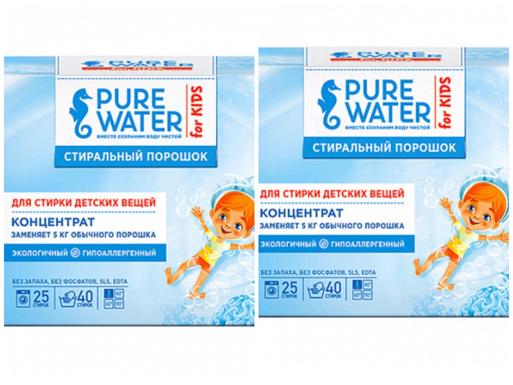 Набор Pure Water 2 порошка для детской стирки