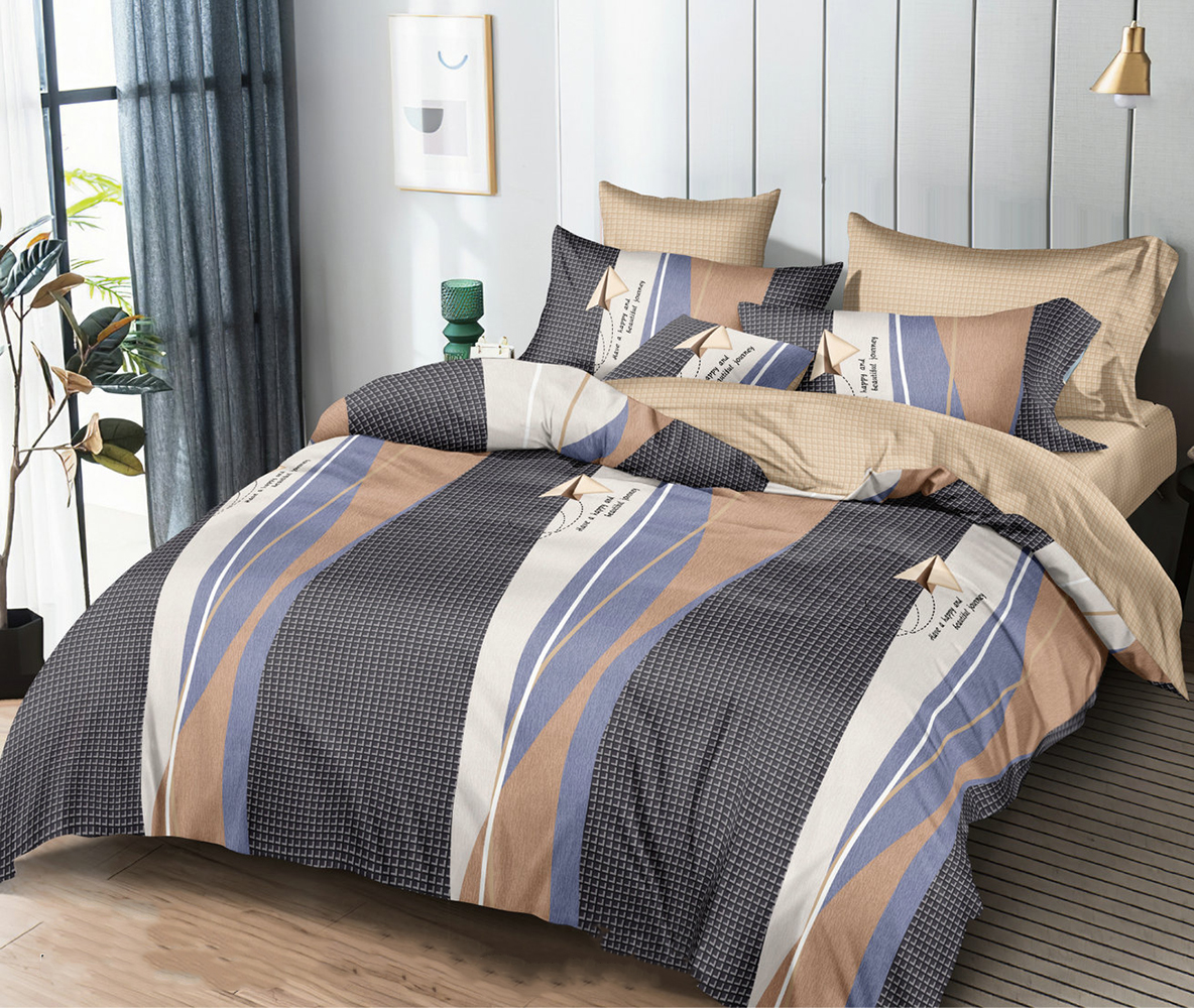 

Постельное белье на резинке Mercury Home Полет евро макси поплин 2 наволочки 70x70, Полет