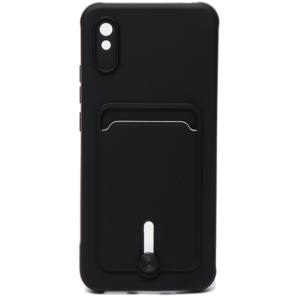 

Силиконовый чехол для Xiaomi Redmi 9A Card Holder Черный, для Xiaomi Redmi 9A Card Holder Черный