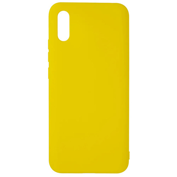 фото Силиконовый чехол для xiaomi redmi 9a soft case желтый zibelino