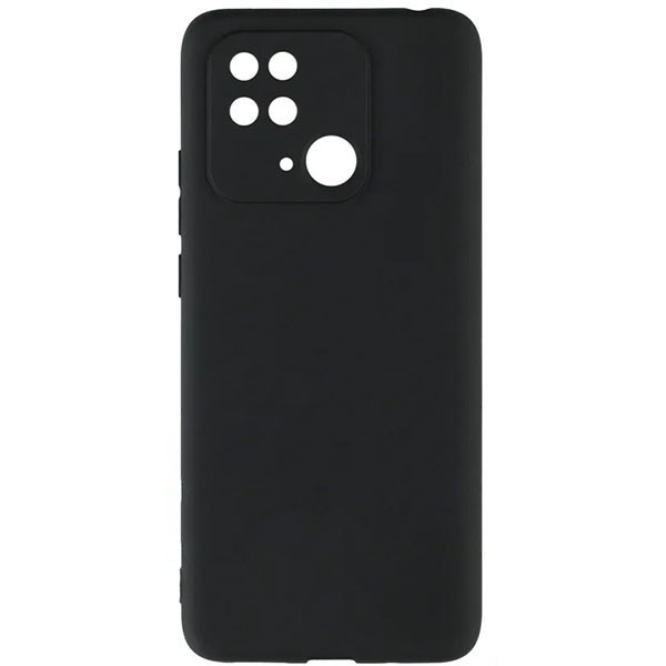 фото Силиконовый чехол для xiaomi redmi 10c soft matte с защитой камеры черный zibelino