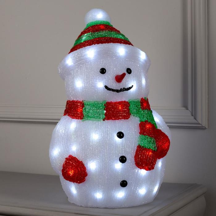 Новогодняя фигурка Luazon Lighting Большой снеговик 26x26x45 см