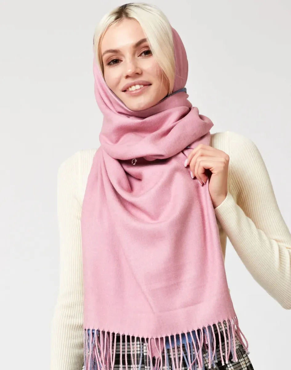 

Палантин женский Cashmere 1104 розово-голубой 190х67 см, 1104