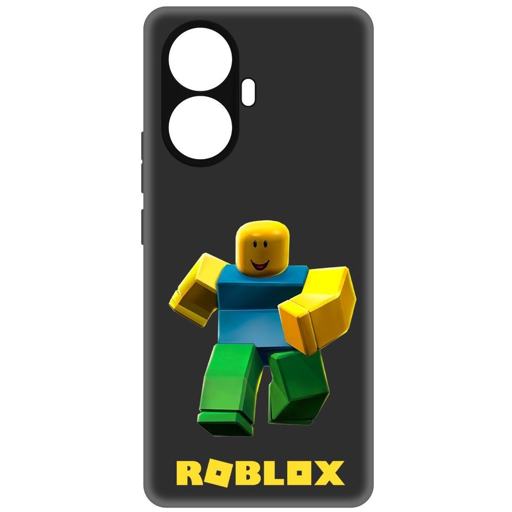 

Чехол-накладка Софт Roblox-Классический Нуб для Realme 10 Pro+, Черный