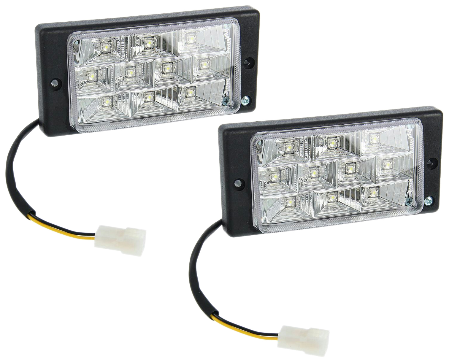 Противотуманные фары светодиодные (10LED) AVS PF-174L (12V 55A H3,LADA 2110-2112) 2 шт. бе