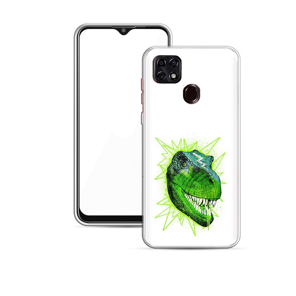 Чехол MyPads Tocco для ZTE Blade 20 Smart зеленый динозавр (PT226940.456.358)