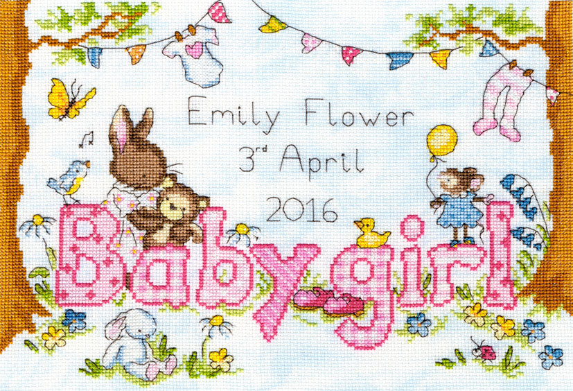 

Набор для вышивания крестом Bothy Threads "Bunny Love – Girl" (Любимый кролик) арт.XKG2, Наборы для вышивания крестом